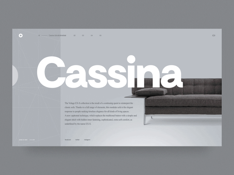 Ostriv - Furniture Home Page Animation