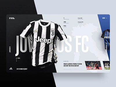 Juve Jersey Home Kit 2018 color design fifa grid jersey minimal soccer sport ui ux web