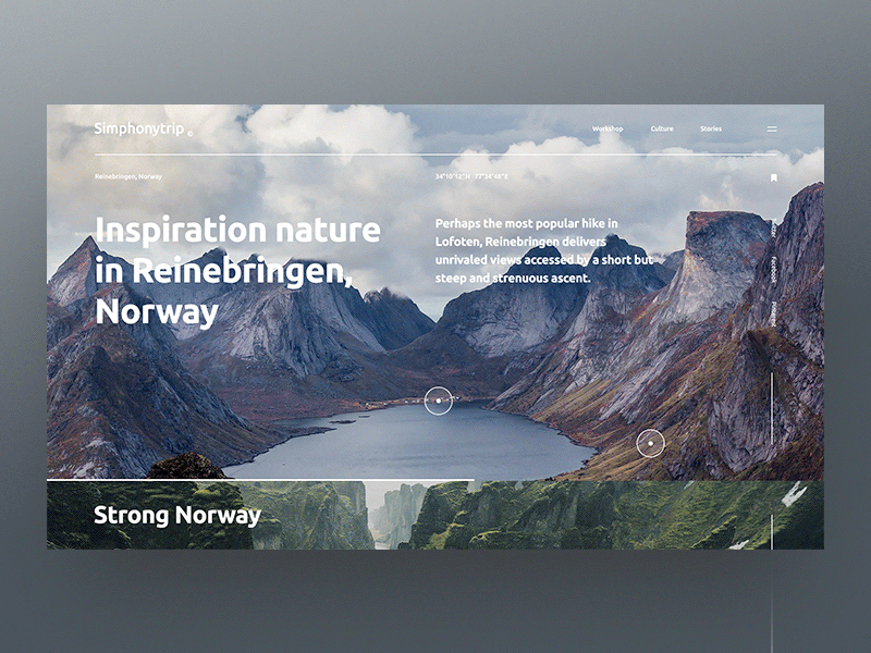 Symphonytrip ® concept design desktop minimal nature trip typography ui ux web