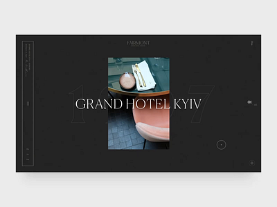 Fairmont Hotel - Home Page Animation animation branding interaction minimal typography ui ux