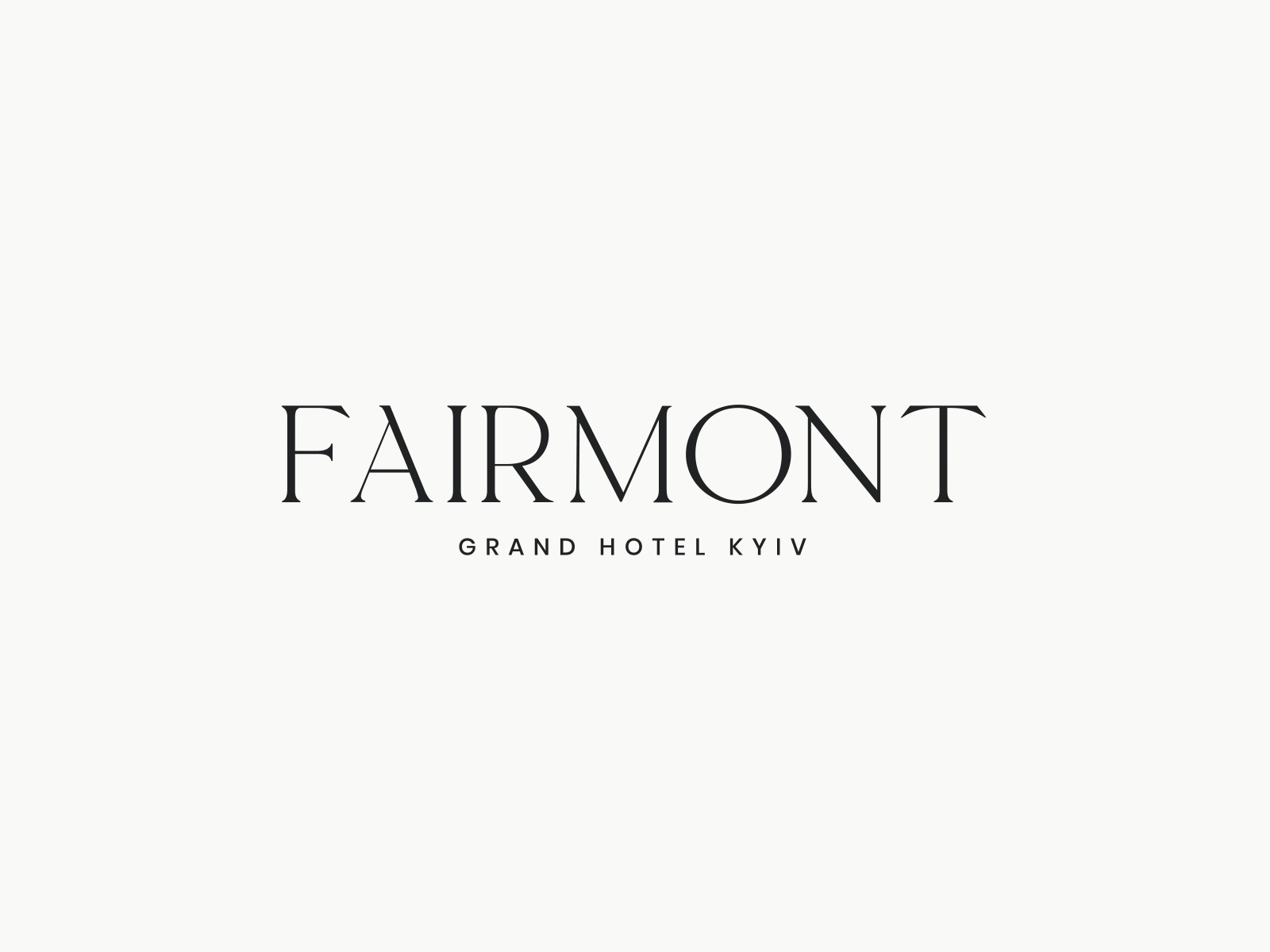 Fairmont Hotel Logotype animation branding design interaction logo minimal typography