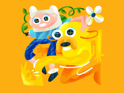 Jake the Dog and Finn the Human adventuretime character characterdesign illustration procreate