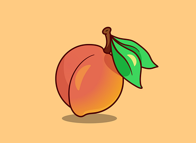 Fancy Peach food fruit illustration illustrator peach