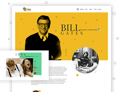 Bill Gates bill gates blog personal website professional home page ui ux web design