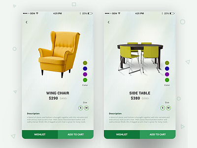 Furniture App app chair e commerce furniture ikea ios mobile product shop store ui