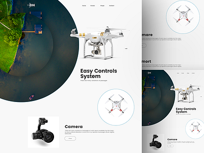 Drone Landing Page camera drone dronewebsite homepage ios landingpage ui uidesign ux