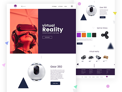 VR Home Page app augmented design home landing material page reality ui ux virtual