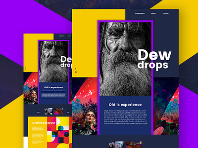 Fashion dew app colorful creative design fashion landing photography ux