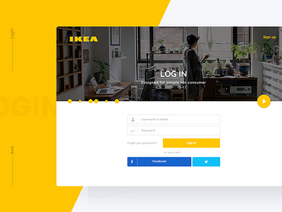 Ikea Furniture Log in google ikea in landing login redesign register sign slider up yellow