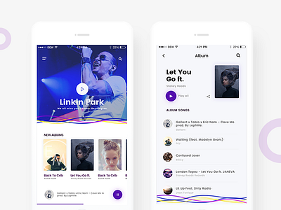 Music App app freebie ios linkin music park player sketch ui ux