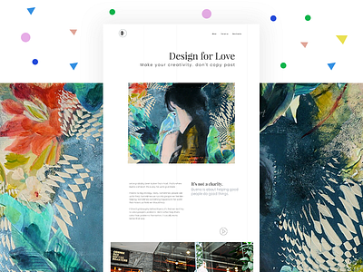 Design for love about page corporate webpage design home page landing page top ux design