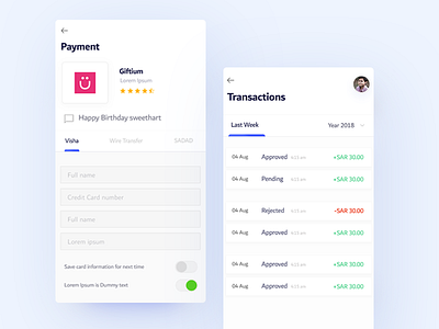 Payment & Transitions