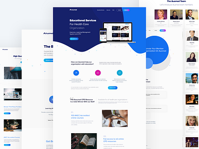Online Medical Education ausmed e learning home page education landing page education website health website medical education web responsive design