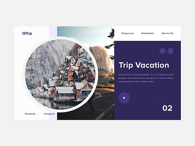 Trip Vacation blue creative home page excrement design good ux landing page nature travel home page ux design