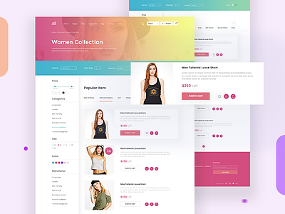 Women Collection I Ecommerce web accessories cart page categories collection page ecommerce landing page ecommerce web list view nopcommerce theme nopstation popular collection size color women collection
