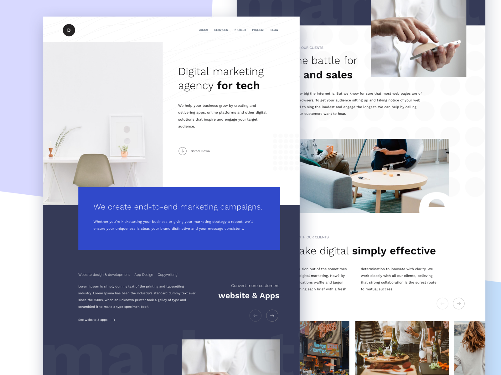 Digital marketing agency home page by Shahidul Islam Shishir on Dribbble