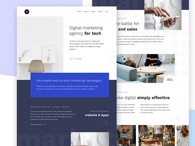 Digital marketing agency home page