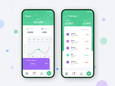 Money expense app add money bank app banking app daily expense app dashboard expense expense app finance app graph design green design income ios management management app money app money expense app money management money transfer monthly graph wallet app