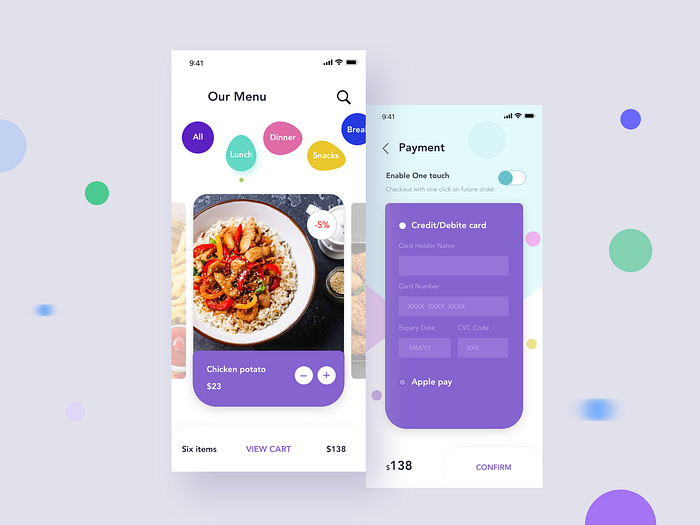 Food Menu App designs, themes, templates and downloadable graphic