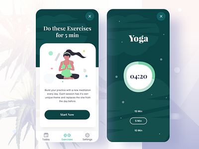 Daily Exercises Course 02 android app app design course app education exercises exercises app exercises course exercises website fitness app fitness landing page gym app gymnastic health app illustrations landing page meditation app online courses pagination timers yoga