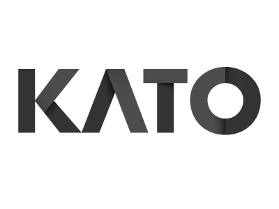 kato logo mock grayscale identity logo