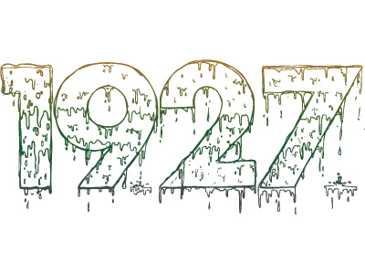 1927, starting out drip futura illustration typography