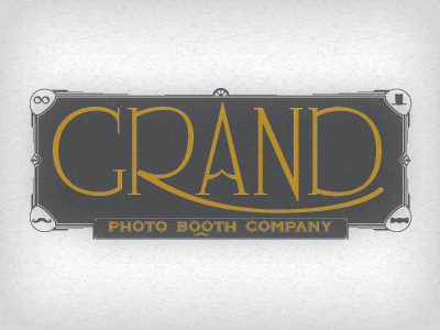 Grand Photobooth Company, Denver CO logo typography vintage