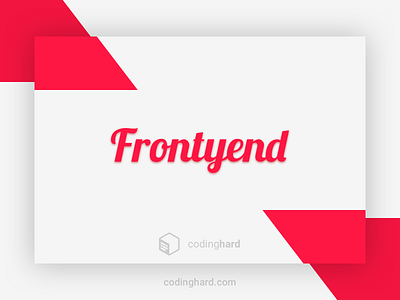 Frontyend blog blogger codinghard development frontend logo news red typography vector