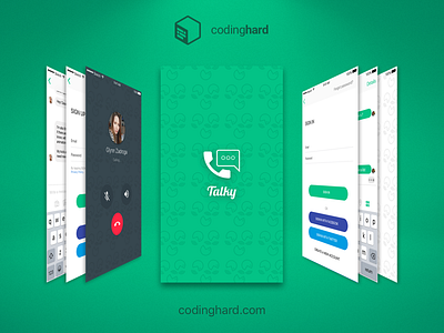 Talky app call chat ios login mobile sign up ui ui design ux voice