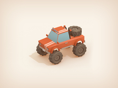 Monster 3d car cinema4d lowpoly update