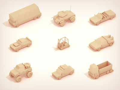 Cars Overview 3d cars cinema4d lowpoly overview