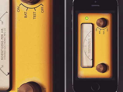 Geiger Counter app doomsday interface photoshop