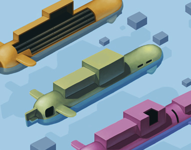 Submarine 2d illustration photoshop submarine