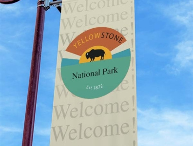 Yellowstone National Park way finding branding graphic design illustration logo