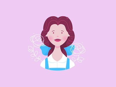 Disney Avatars - Belle avatar belle character character design concept design digital art disney icon iconography illustration vector vector art vector character