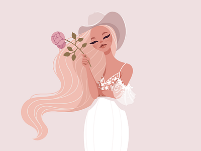 Chantelle bride character concept illustration vector vector art woman