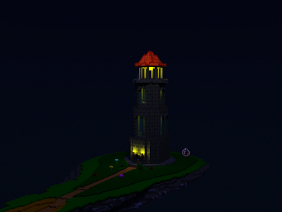 Tower design gameobject illustration voxel art