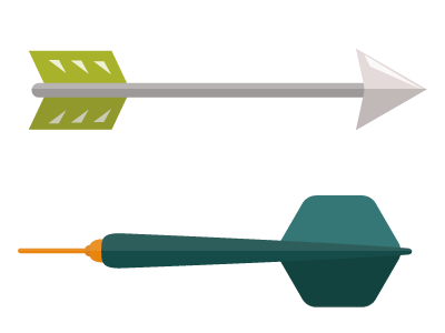 Modern or old arrows design flat