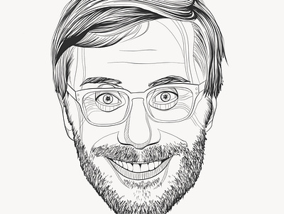 Man with glasses art design graphic design illustration