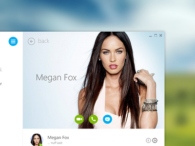 Profile - Skype Desktop Modern/Flat UI Concept