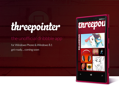 Threepointer - Sign-up page app comingsoon dribbble flat metro microsoft nokia signup threepointer windows windowsphone