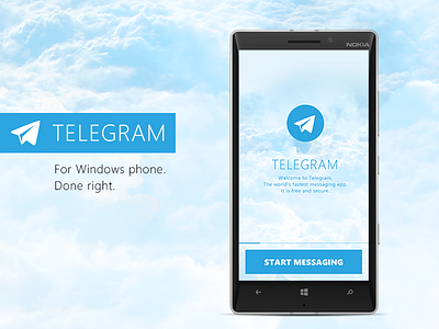 Telegram for Windows Phone design chat flat metro telegram whatsapp windows phone