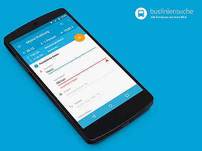 Busliniensuche.de - Android Booking screen