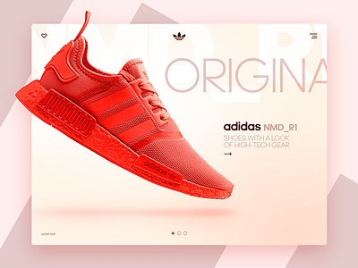 Adidas Originals NMD_R1 Product Teaser Page adidas flat originals pop product page red shoe