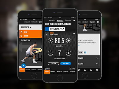 Lifepark Portal - Fitness App (personal trainer) - Mobile app digital personal trainer fitness gym mobile responsive timer tracker ui ux web app