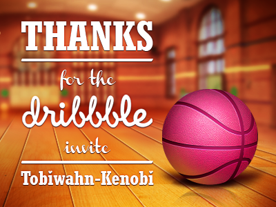 Thanks for the invite! 1st shot dribbble icon illustration invite photoshop thanks