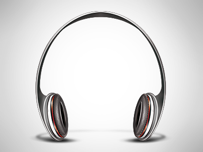 Headphones Slim headphones icon illustration photoshop