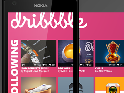 Dribbble WP7 Concept App app concept draft dribbble idea microsoft mobile nokia windows windows phone wp7