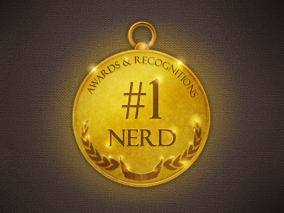 #1 Nerd 1 illustration medal nerd photoshop
