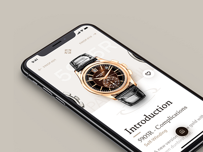 The Watcher - Details app chronograph concept design explore gold ios luxury pager patek philippe ui ux watches